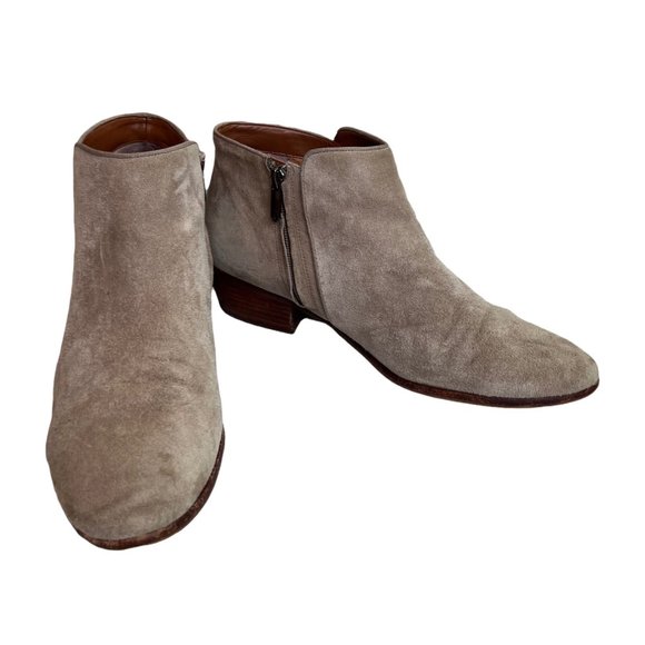 Sam Edelman Petty Chelsea Ivory Ankle Boots Suede Womens 12 Booties